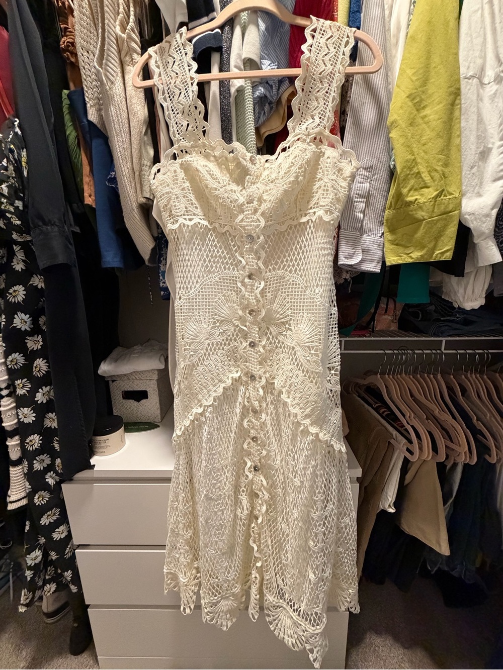 Farm Rio Off-White Nautical Guipure Maxi Dress - Picture 8 of 9